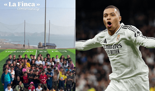 Fundación de Kylian Mbappé llegó a Perú: construyó cancha sintética y está por finalizar un colegio