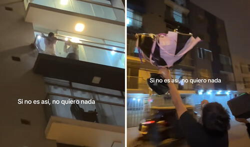 "El romanticismo revivió", bromearon usuarios en TikTok. Peruano le lleva serenata a muchacha y genera divertidas reacciones en TikTok