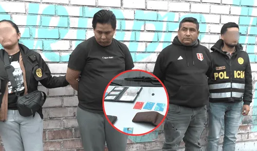 Implicados cayeron con tarjetas, documentos de identidad y un POS escondido debajo de auto.