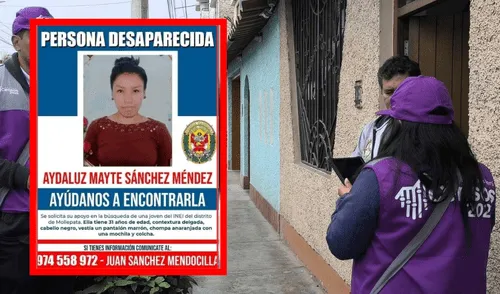Autoridades y vecinos en búsqueda de censista desparecida en La Libertad Autoridades y vecinos en búsqueda de censista desparecida en La Libertad
