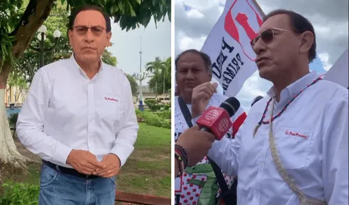 Martín Vizcarra viajó al distrito de Santa Rosa para realizar actividad política con Perú Primero. Foto: Composición/LR Martín Vizcarra