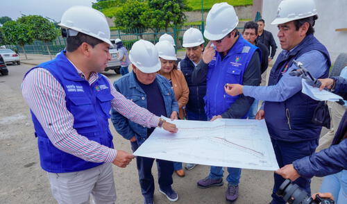 El gobernador César Acuña en la obra vial Trujillo-Huanchaco, una de las que ganó la constructora LC&EC sin haber edificado antes ningún proyecto.