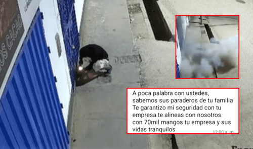 Mensaje extorsivo hacia el empresario. Foto: Composición LR