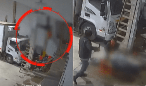 Obrero sobrevive tras caer desde un segundo piso en Chosica.