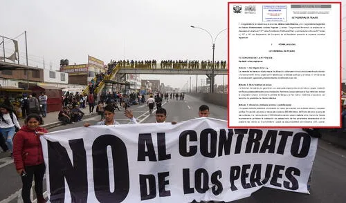 Congresista propone nuevas condiciones para los peajes.