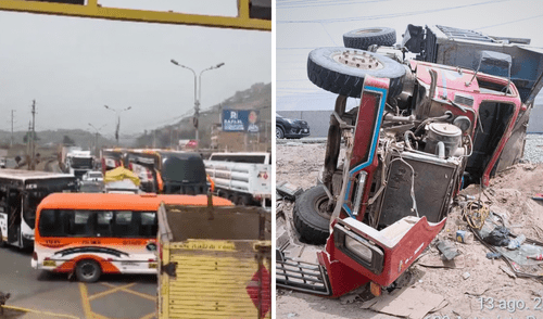 Caos vehicular en Ancón tras acidente en Panamericana Norte