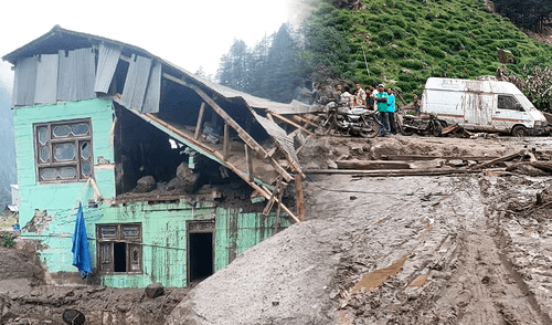 Rescatistas inspeccionan el lugar de una inundación repentina en una aldea del distrito de Kishtwar el 14 de agosto de 2025. Foto: Composición LR/AFP Lluvias torrenciales repentinas provocan inundaciones en India: reportan 46 muertos y 200 desaparecidos