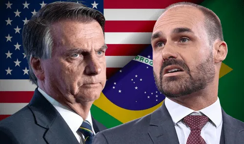 Eduardo Bolsonaro critica la presión de EE.UU. mientras Lula defiende la independencia de Brasil. Foto: EFE/AFP Jair Bolsonaro - Eduardo Bolsonaro - Brasil - Estados Unidos
