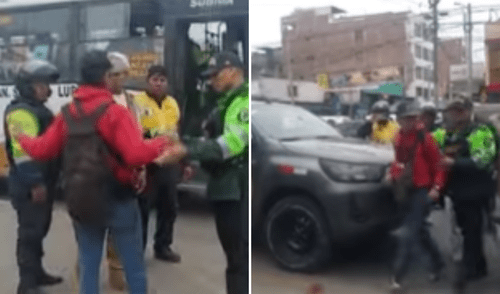La Policía Nacional del Perú y Serenazgo respondieron al llamado de los pasajeros amenazados por este vendedor de caramelos en Chorrillos.