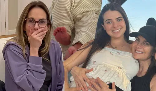 Karina Calmet se convirtió en abuela por primera vez. Foto: Composición LR/Instagram Karina Calmet se convirtió en abuela por primera vez