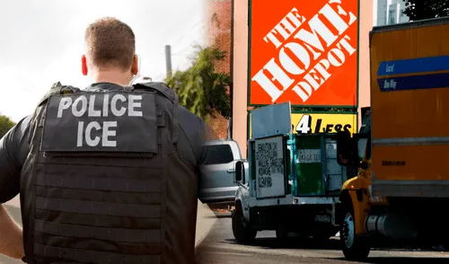 Según los reportes, ICE apareció en un Home Depot, donde varios jornaleros buscan trabajo. Según los reportes, ICE apareció en un Home Depot, donde varios jornaleros buscan trabajo.