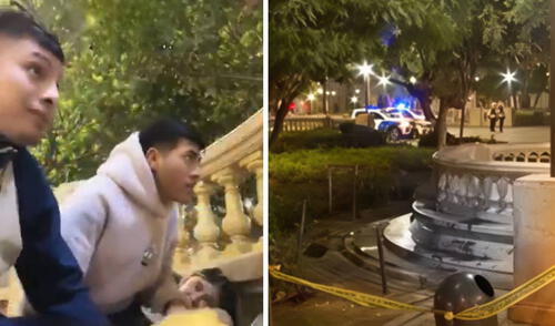 Jóvenes captan momento exacto de la balacera donde asesinaron a venezolano en Plaza San Martín frente a su hija