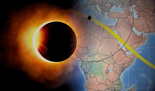 El eclipse solar de 2027 durará más de 6 minutos y cruzará 10 países en Europa, África y Asia.