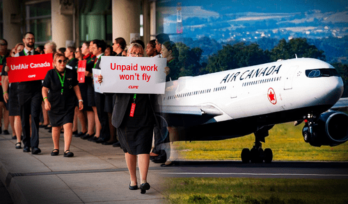 El sindicato anunció la huelga de tripulantes de cabina de Air Canada este sábado. El sindicato anunció la huelga de tripulantes de cabina de Air Canada este sábado.