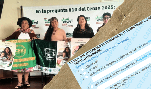 Censos 2025: la importancia de la autoidenficación étnica para la visibilización de la población indígena y originaria. Foto: composición LR/ Aidesep.