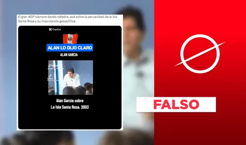 Alan García explica la isla Santa Rosa