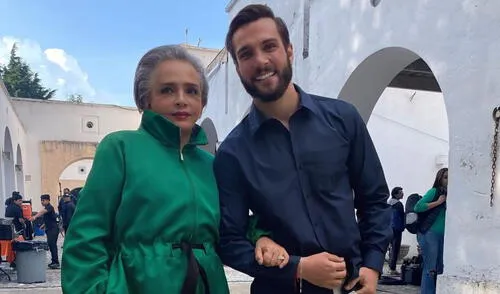 Ana Martín y Nicola Porcella en el set de 'Amanecer'. Foto: Instagram Ana Martín y Nicola Porcella en el set de 'Amanecer'