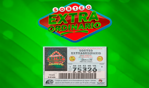 Los resultados del Sorteo Dominical de este 17 de agosto constan de 5 números.