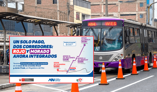 Los usuarios deben usar sus tarjetas del Metropolitano o Lima Pass y completar su transbordo en un máximo de 120 minutos para beneficiarse de esta tarifa integrada de S/ 3.50.