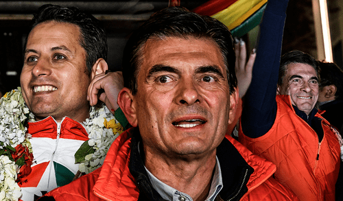 Rodrigo Paz Pereira, acompañado de Edman Lara, logró un giro inesperado en las elecciones presidenciales de Bolivia. Foto: Composición LR/AFP. Los factores claves que explican el inesperado triunfo de Rodrigo Paz en la primera vuelta de las elecciones en Bolivia
