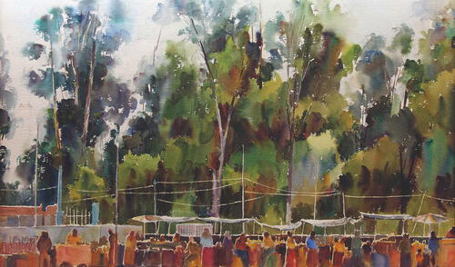 "Agua, luz y algo más" (1998) de Erick Huanca.