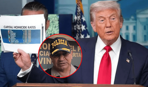 Policía peruano le responde a Donald Trump. Foto: Composición LR