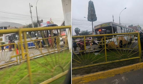 Accidente de tránsito en estación Caja de Agua del Metro de Lima deja conductores heridos Accidente de tránsito en estación Caja de Agua del Metro de Lima deja conductores heridos