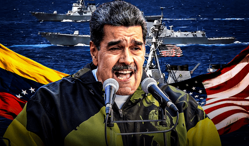 Donald Trump desplegó buques de caza cerca de las costas de Venezuela. Composición LR/Gerson Cardoso/AP Donald Trump desplegó buques de caza cerca de las costas de Venezuela.