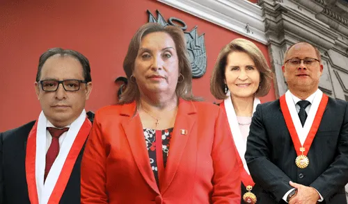 Magistrados del Tribunal Constitucional justificaron el fallo a favor de la presidenta. Foto: Composición/LR Dina Boluarte, Tribunal Constitucional