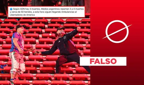 No existe información oficial que compruebe la muerte de 3 personas tras el partido de fútbol. Foto: composición LR/difusión/captura de pantalla U de Chile vs Independiente