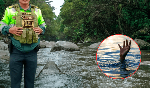 Policía fallece ahogado al tratar de rescatar a poblador en San Martín. Foto: Composición LR/ Archivo GLR