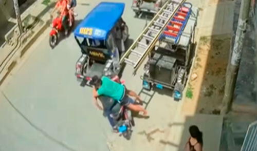 Las imágenes del frustrado robo fueron captadas por una cámara de seguridad de Jaén.