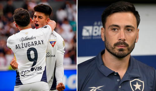 Davide Ancelotti perdió en la altura de Quito y quedó eliminado de la Copa Libertadores. Foto: composición de LR/LDU/Botafogo