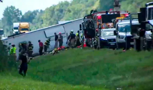 Varias personas muertas en accidente de autobús de turismo en Nueva Yorl. Varias personas muertas en accidente de autobús de turismo en Nueva Yorl.