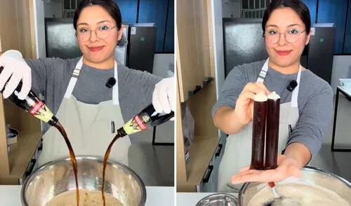 Para hacer los marcianos de cerveza, la joven usó 3 botellas, agua y azúcar