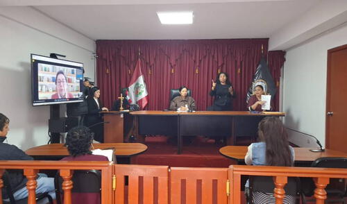 La diligencia contó con un especialista en lenguaje de señas para garantizar la comprensión. Fuente: Difusión. La diligencia contó con un especialista en lenguaje de señas para garantizar la comprensión. Fuente: Difusión.