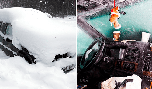 Un hombre de Suecia sobrevivió 60 días atrapado bajo la nieve en su auto y sin comer.
