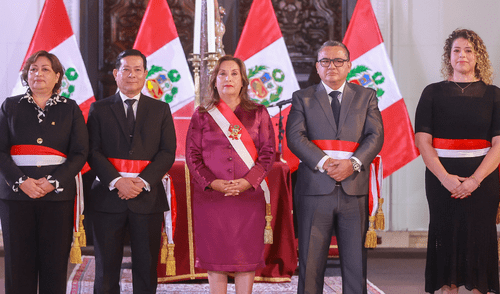 Dina Boluarte | Juan José Santiváñez | Eduardo Arana | ministros | Fanny Montellanos
