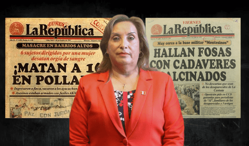 Familiares de víctimas de los casos Barrios Altos y La Cantuta rechazaron la Ley de Amnistía promulgada por Dina Boluarte. Foto: Composición/LR Dina Boluarte, Barrios Altos, La Cantuta