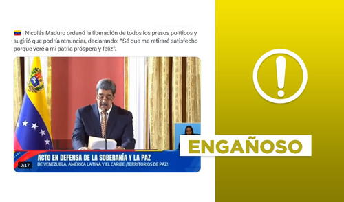 Nicolás Maduro citó una proclama de hace más de un siglo; no propuso su renuncia