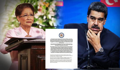 Mediante un comunicado, la Primera Ministra de Trinidad y Tobago anunció que colaborará con EE.UU. si lo solicitan.