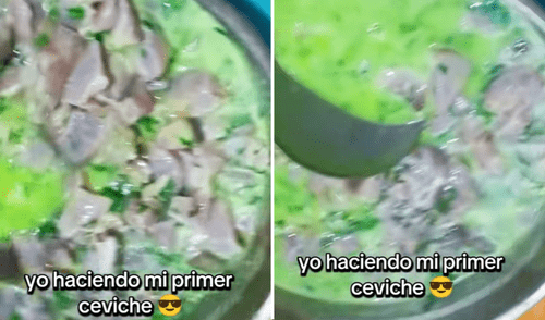 Ceviche de color verde