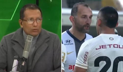 La polémica entre Álex Valera y Hernán Barcos inició en el primer tiempo del clásico. Foto: composición LR/captura de DN Deportes/captura de GOLPERU La polémica entre Álex Valera y Hernán Barcos inició en el primer tiempo del clásico