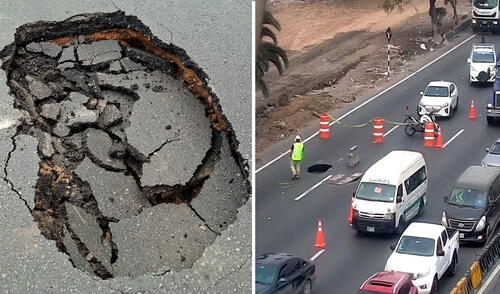 El cierre de la vía será hasta se haga las reparaciones necesarias. Foto: Composición LR