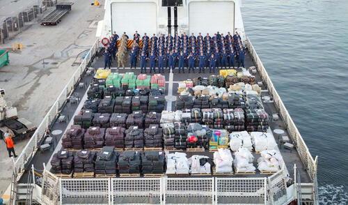 La Guardia Costera de EE. UU. incautó más de 34.000 kilos de droga en el Caribe y el Pacífico. Foto: U.S. Coast Guard Estados Unidos golpea al narcotráfico con su mayor incautación: 34.800 kilos de drogas decomisadas en el Caribe y Pacífico
