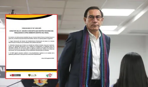 Martín Vizcarra permanecerá dentro del penal Ancón II. Foto: composición LR martín vizcarra