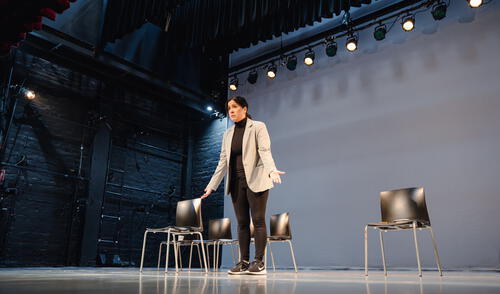 Karina Jordán en la obra 'Daño'. Karina Jordán en la obra 'Daño'.