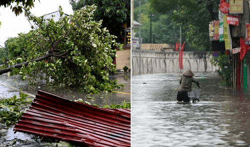 El tifón, que tocó tierra en Vietnam, se ha debilitado, pero las autoridades advierten sobre lluvias intensas continuas en toda la región.