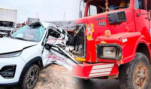 Accidente en la Panamericana Norte deja tres heridos de gravedad. Impactante accidente en la Panamericana Norte: Triple choque en curva de Vía Evitamiento de Chiclayo deja tres heridos de gravedad