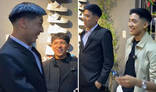 Cantante de cumbia Óscar Junior sorprendido al conocer a joven tacneño con asombroso parecido